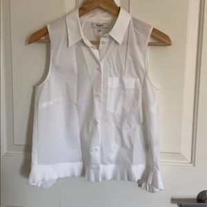 Madewell blouse with pleat detail